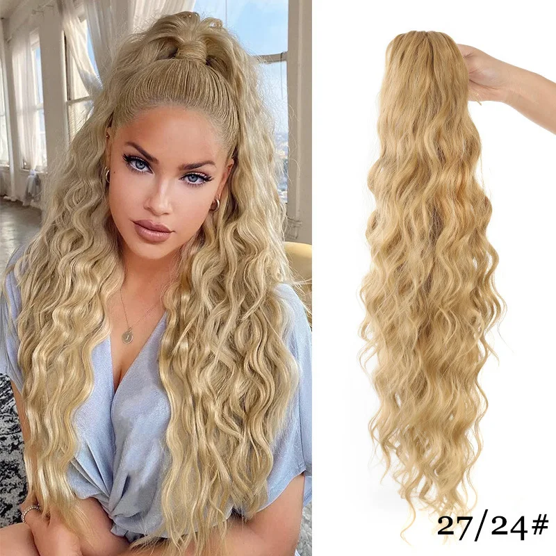 

Claw Clip in Ponytail Extensions for Women 26" Long Wavy Pony Tails Hair Extensions Natural Looking Synthetic Clip in Ponytail
