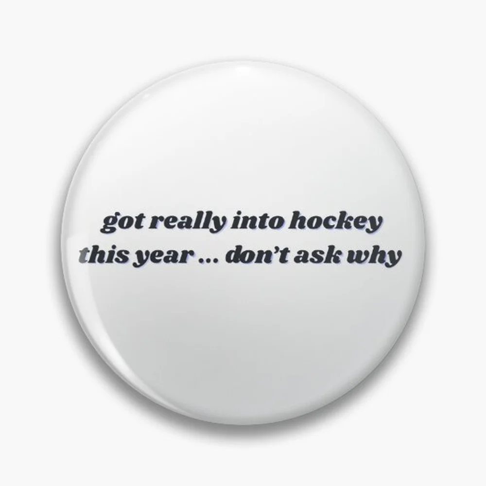 got really into hockey...heated rivalry  Pin Holographic Star Heart Pin Brooches Laminated Button Fashion Accessory