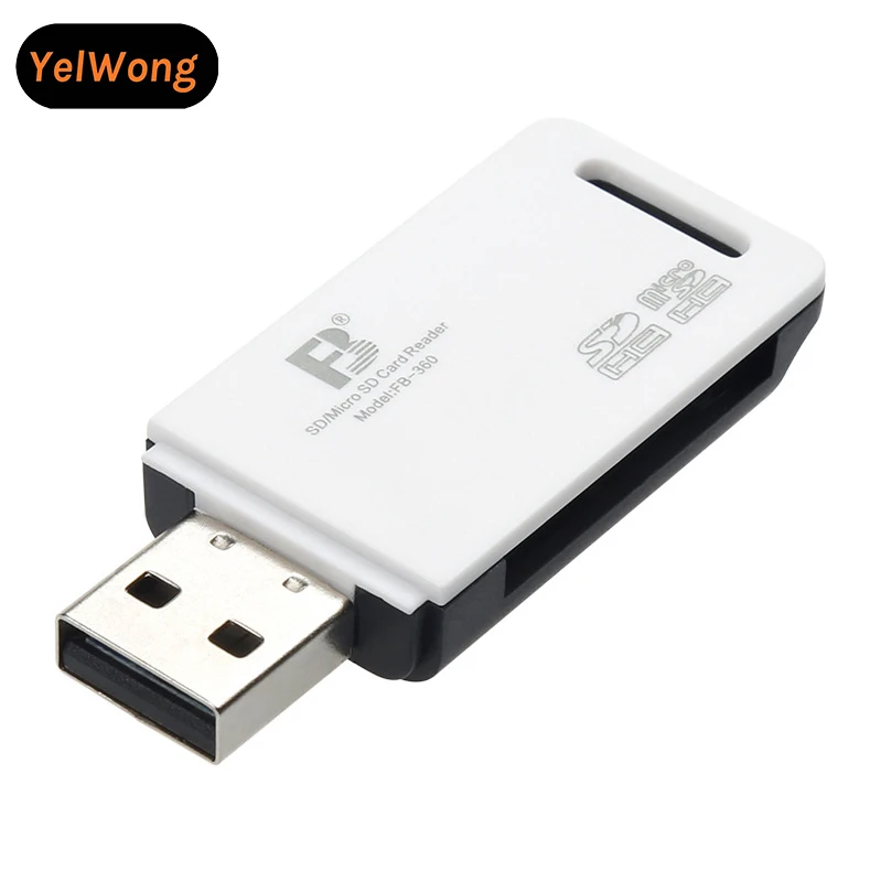 Adaptador de Memória Inteligente para Laptop, Leitor de Cartão, USB 2.0, SD, Micro, SD, TF, OTG, 2 em 1, Tamanho Mini, USB 2.0