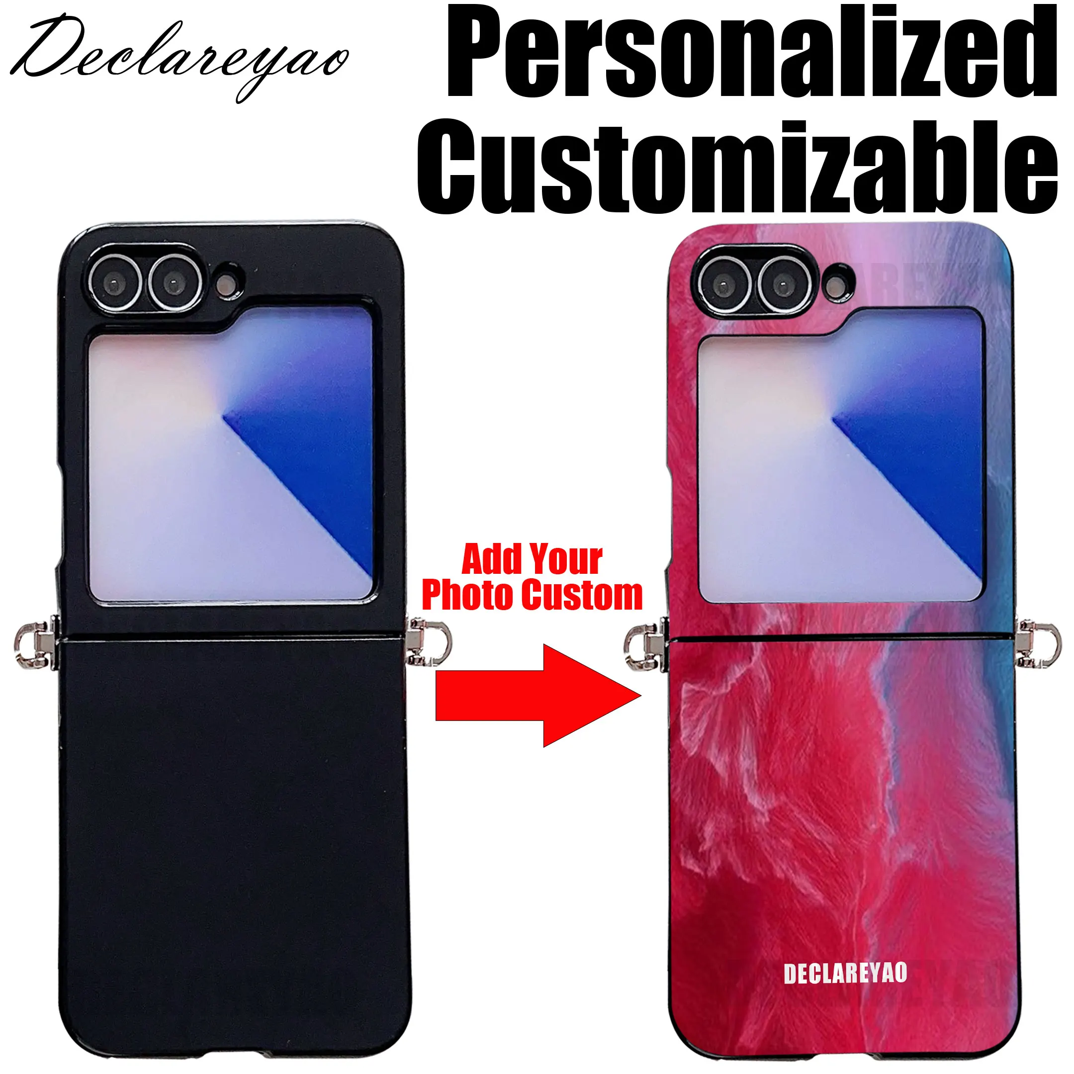 Étui rigide personnalisé avec nom et Photo, mat, léger et fin, résistant aux chocs, pour Motorola Moto Razr 60 Ultra 40 50