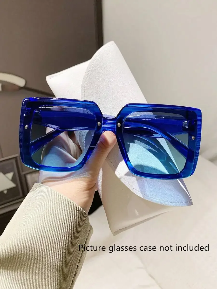 1pc Vintage Square Frame Stylish Fashion Glasses For Vacation Beach Accessories For Women Glasses Shades Elegant Outfityyy