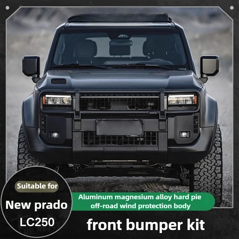 

New ForPrado LC250 Front Bumper Kit, Thickened Front Bumper, Protective Bumper, Body Modification
