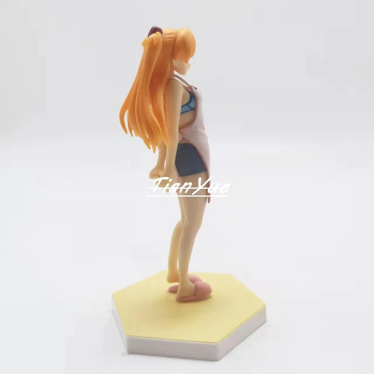 Anime WAVE Shikinami Asuka Langley Apron ver. Model PVC Statue Girls Figure Toys 17cm