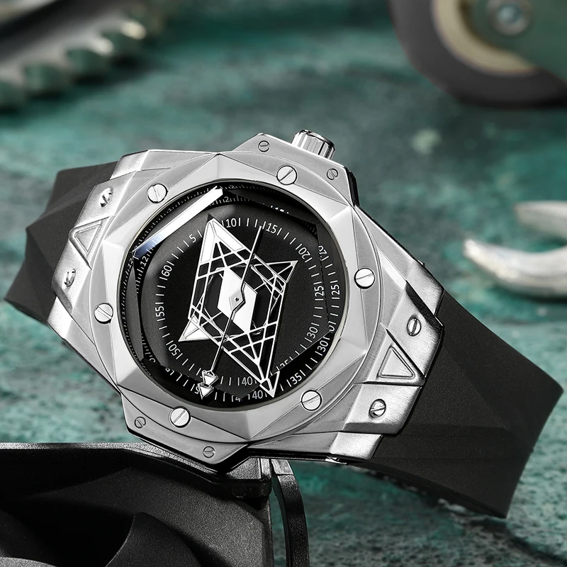 

New 2026 Creative TPU Strap Male Wristwatch Fashion Sports 3ATM Waterproof Quartz Day and Date Display Men Watches Reloj Hombre