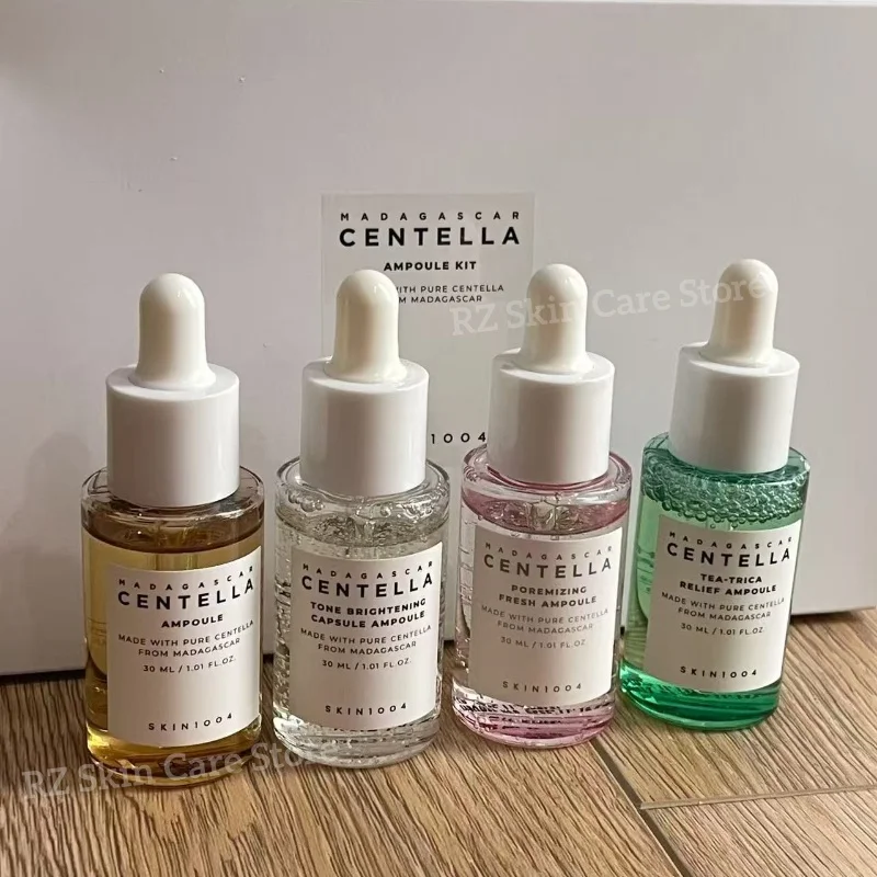 

SKIN1004 Madagascar Centella All Skin Type Ampoule Kit 30ml 4set+Centella Skincare Travel Kit Toner Cream Cleansing Oil Original