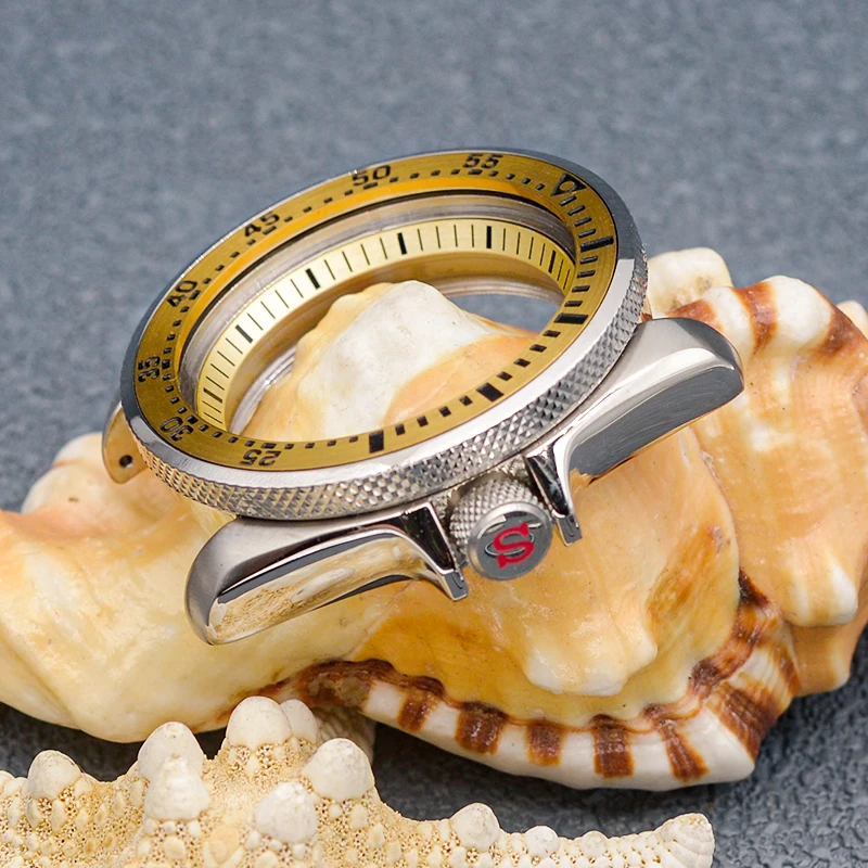 NH35 Case Seiko Mod SKX007 Case Fit for NH35 NH36 Japan Movement Transparent Back Cover Men Sapphire Crystal Glass Watch Case