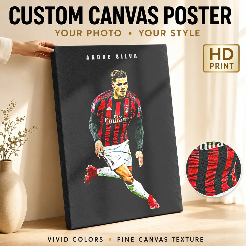 Andre Silva Canvas Painting Poster Customized Modern Aesthetic Canvas Wall Art for Office Decor Collectible Ready to Hang Gift