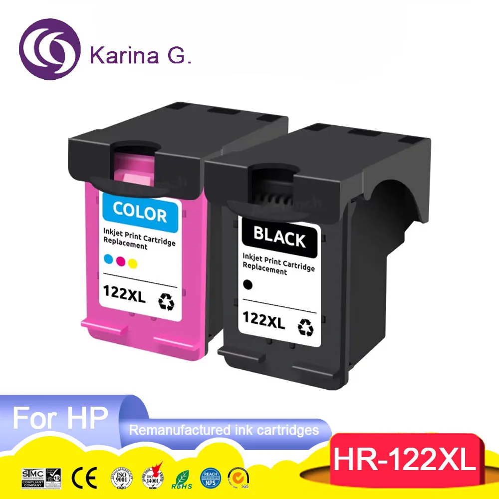 

122 XL 122XL Remanufactured Color Inkjet Reman Ink Cartridge Cartucho for HP122 HP122XL HP Deskjet 1510 3510 4500/5530 Printer