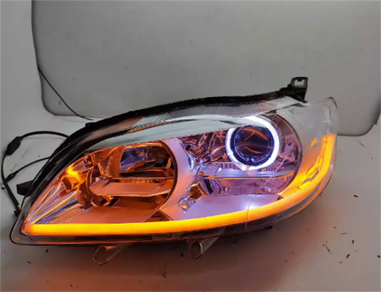 Car Led Headlight for Peugeot 301 Daytime Running DRL Angel Eyes headlamp Low High Beam