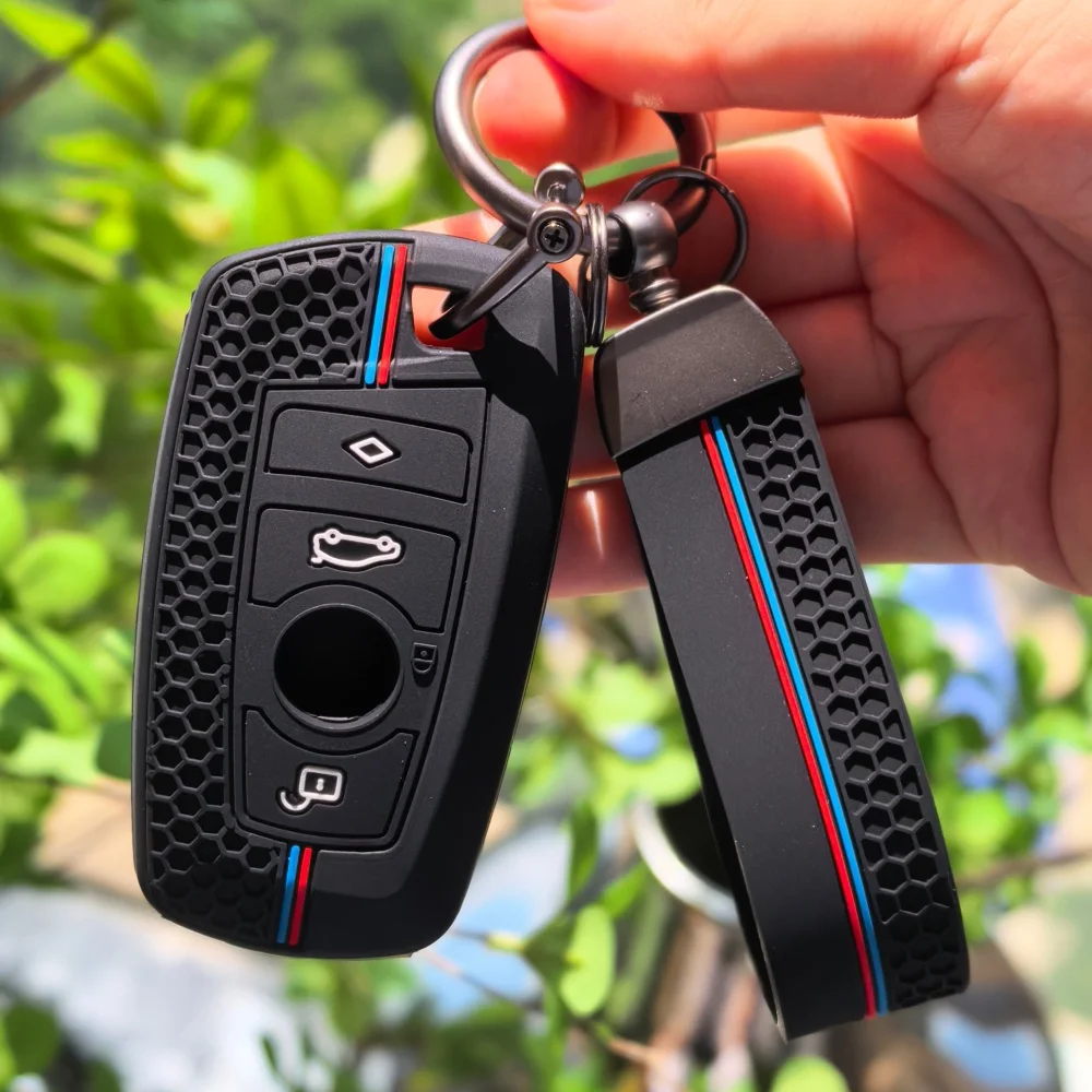 Fashion Silicone Car Remote Key Case Cover For BMW 1 3 5 7 Series X1 X3 X4 X5 F10 F15 F16 F20 F30 F18 F25 M3 M4 E34 Keychain
