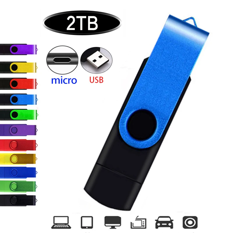 Nuova chiavetta usb 2TB pen drive 3 in 1 pendrive muslimb 2TB metal disk memoria cel usb stick regalo per telefono/auto/TV logo gratuito