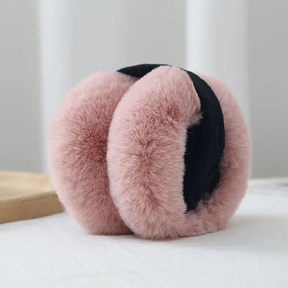 Portable Adjustable Faux Fur Earmuffs Foldable Soft Ear Warmers Thermal Lining Winter Ear Muffs For Women