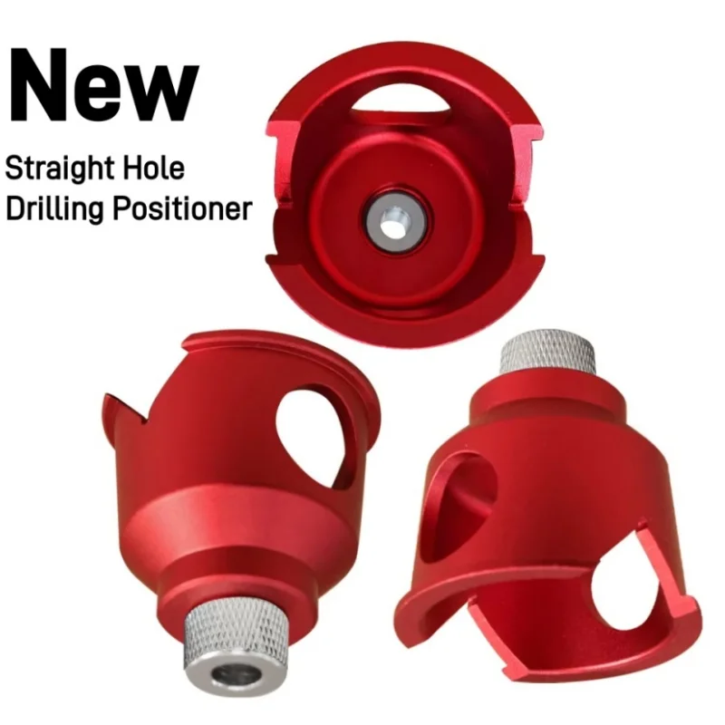 Straight Hole Drilling Positioner 3-10mm Aluminum Pocket Hole Jig with 8 Steel Drill Bushings Wooden dowel Splicing drilling
