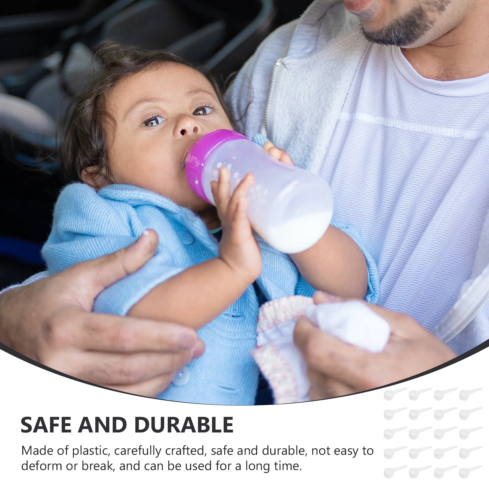 

25pcs Measuring Spoon 10g Capacity Plastic Scoop Powder Coffee Protein Milk Easy Wash Compact Portable Storage