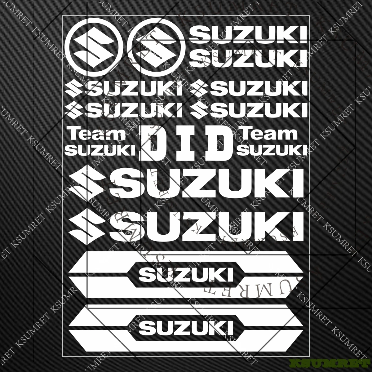 

For Suzuki Motorcycle Sticker Decal Moto Tank Stickers Helmet Logo Kit
