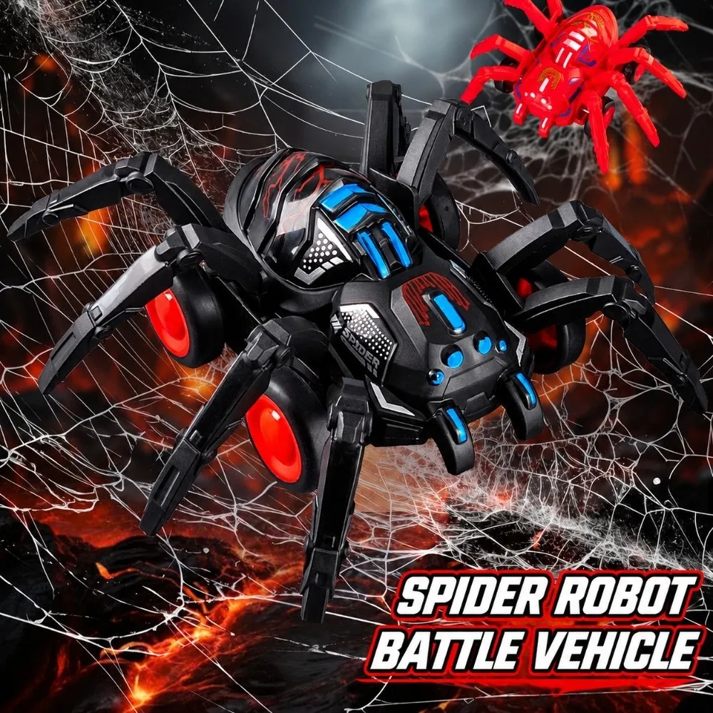 Friction Powered Inertia Spider Car Shockproof Push And Go Spider Toy Car Movable Joints Simulation Design Insect Shape Car