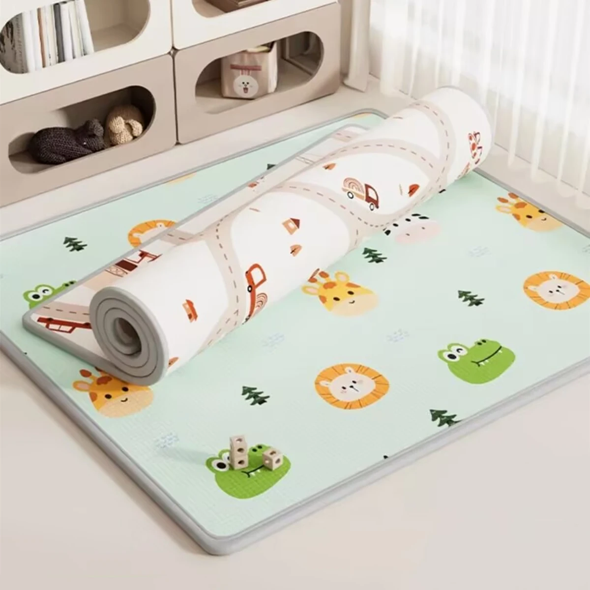 

Thicken Large Size Play Mat for Children's Safety Mat Tasteless EPE Environmentally Baby Crawling Play Mats Folding Mat Carpets
