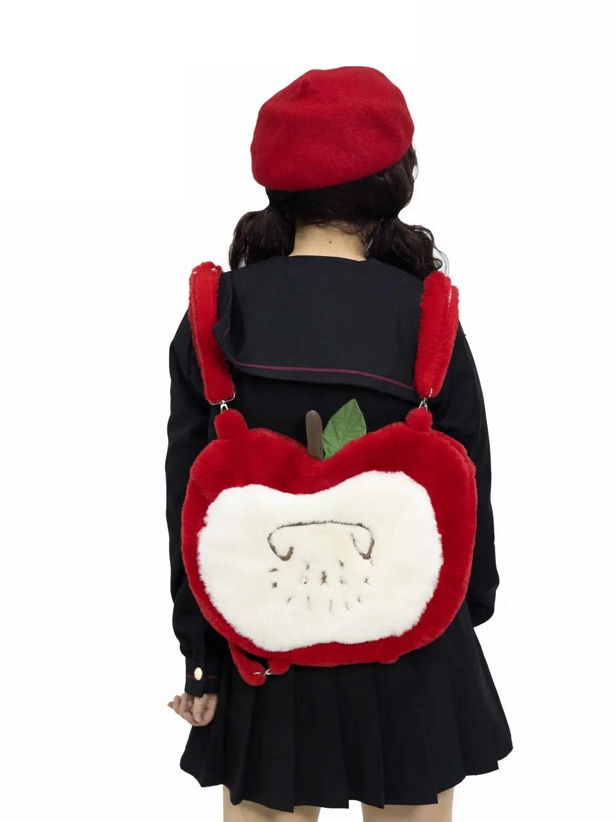 New Autumn / Winter Red Apple Shaped Design Backpack With Large Capacity And Multifunctional Student Fashion Backpack For Women