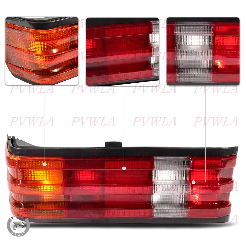 الذيل ضوء لا لمبات لبنز W201 190E 1982 1983 1984 1985 1986 1987 1988 1989 1990-1993 سيارة الخلفية مصباح مكبح عكس وقف الضوء #3