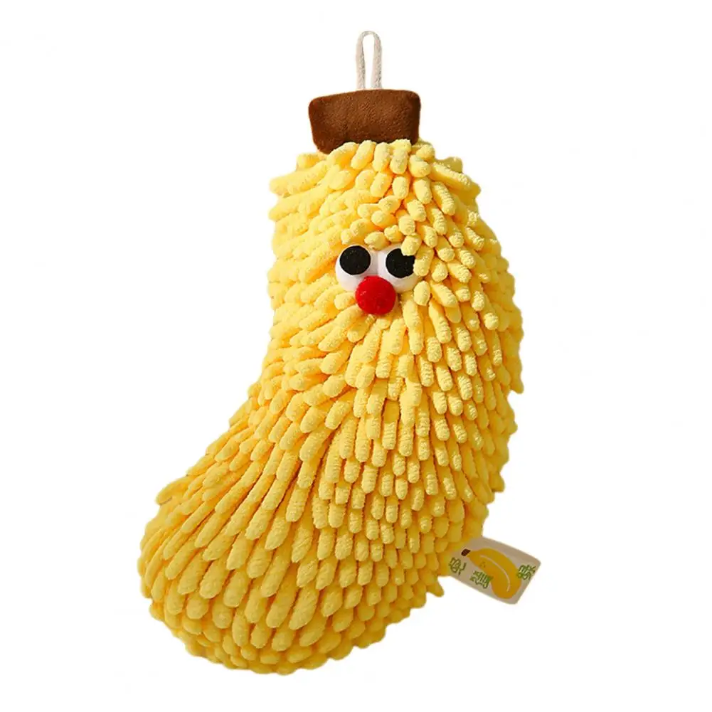 Microfiber Chenille Towel Cute Fruit Hand Towels Set Absorbent Chenille Puff Towels with Hanging Loop Soft Microfiber Quick-dry