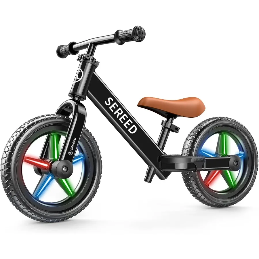 Toddler Balance Bike 2 Year Old No Pedal Bicycle Toys for 2-5 Years Old Tool-Free Adjustment Customize Plate with Stickers Gift