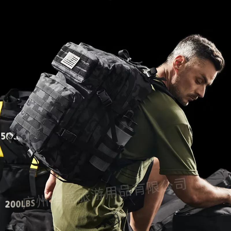 

Classic Hot Sale Large Capacity Outdoor Tactical Bag Camouflage Hiking Hiking Sports Backpack Oxford Cloth Backpack 45l