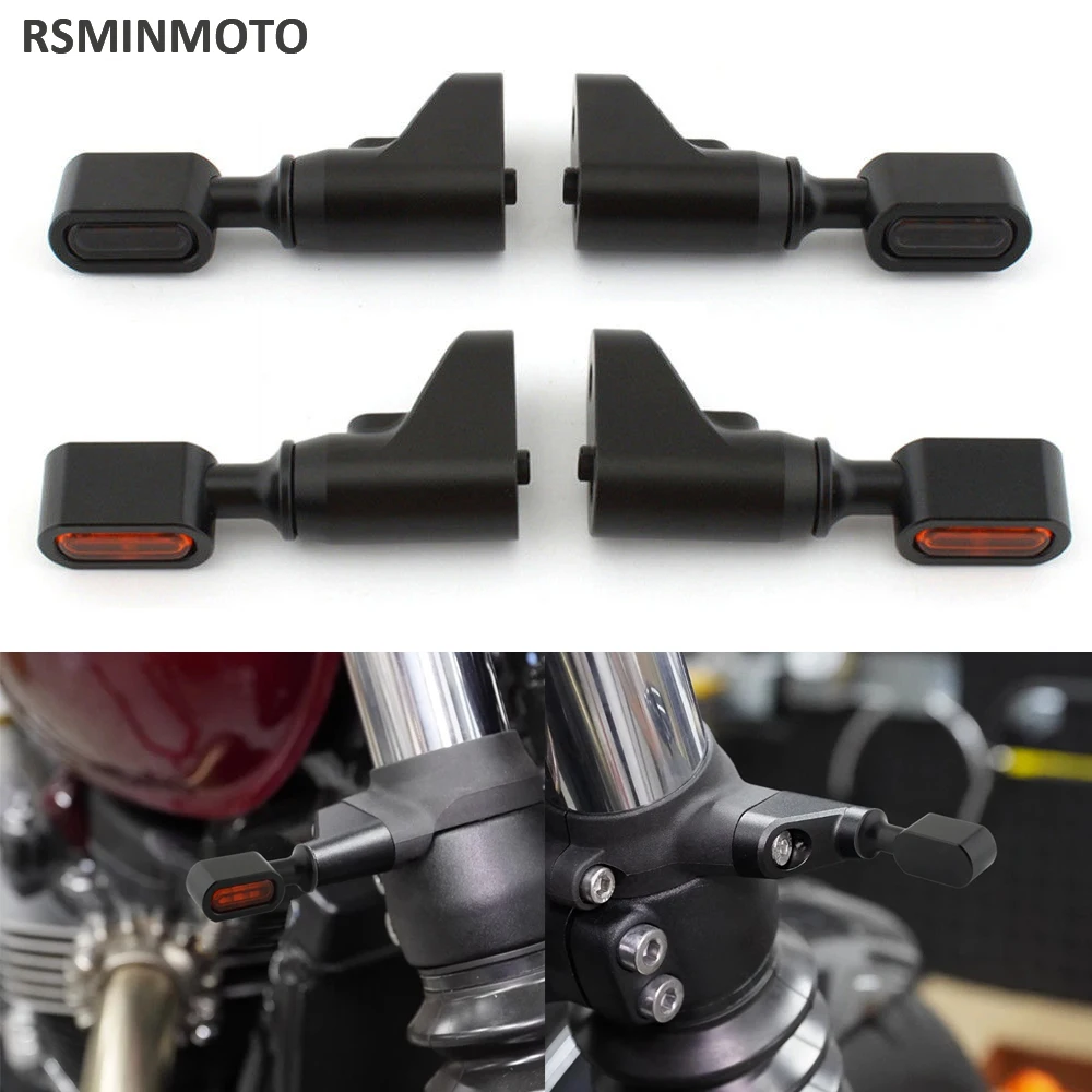

Motorcycle Indicator Flashing Lamps Front Rear LED Turn Signals Light For Triumph T100 T120 STREET Twin 900 Thruxton Bobber