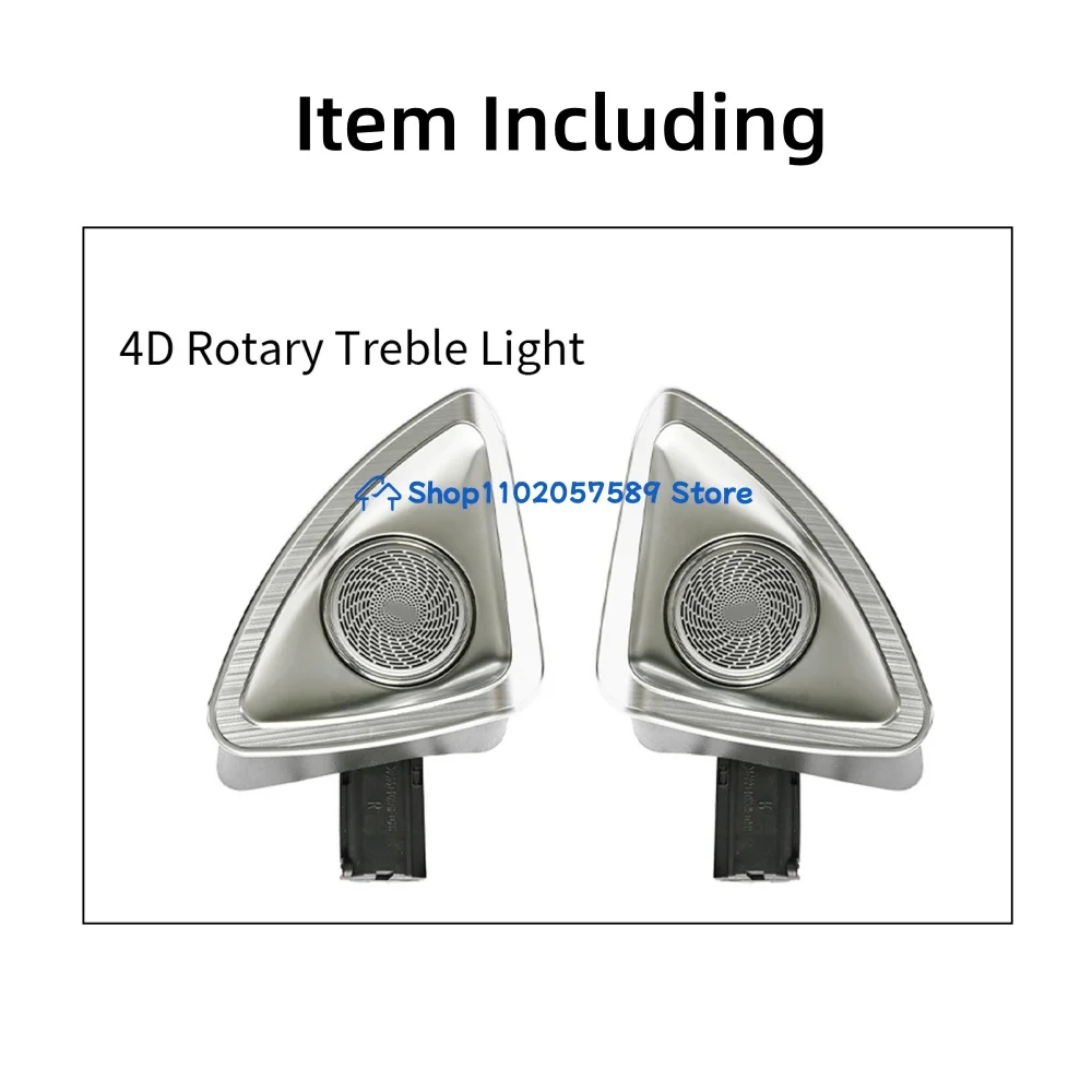 For 2020-2025 Mercedes Benz GLE/GLS CLASS W167 4D Rotary LED Tweeter Speaker Ambient Light Car Interior Atmosphere Lamp