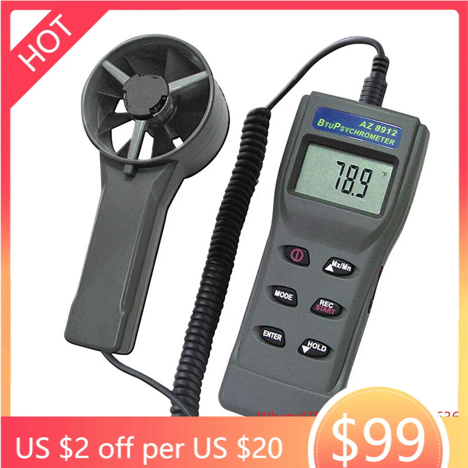 AZ8912 New Anemomet…