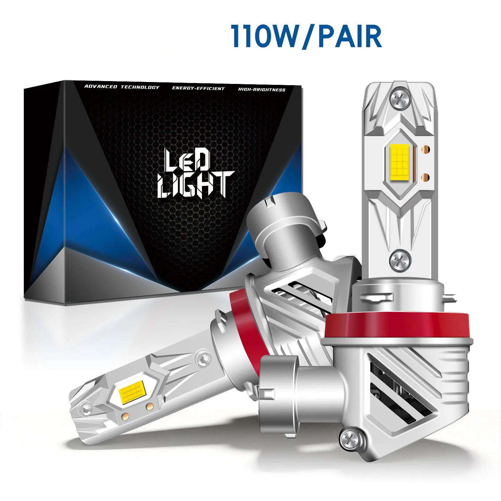 

H8 H9 H11 LED Headlight Bulbs 12V 60W 6000K Plug and Play Car Light Retrofit