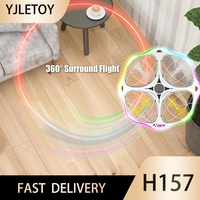 H157 Mini RC Drone LED Light UFO Helicopter Rolling Stunt Quadcopter Obstacle Avoidance Induction Aircraft  14Y+ Toys Gifts