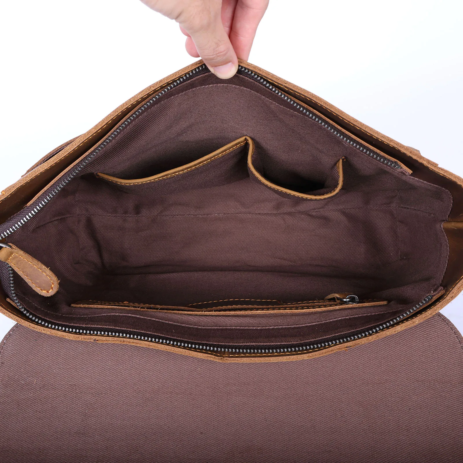 S.WORKER Vintage Herren-Umhängetasche aus Echtleder, Handgefertigte Crossbody-Tasche, Geschenk für Männer, für Handy & Schlüssel – Detail 21
