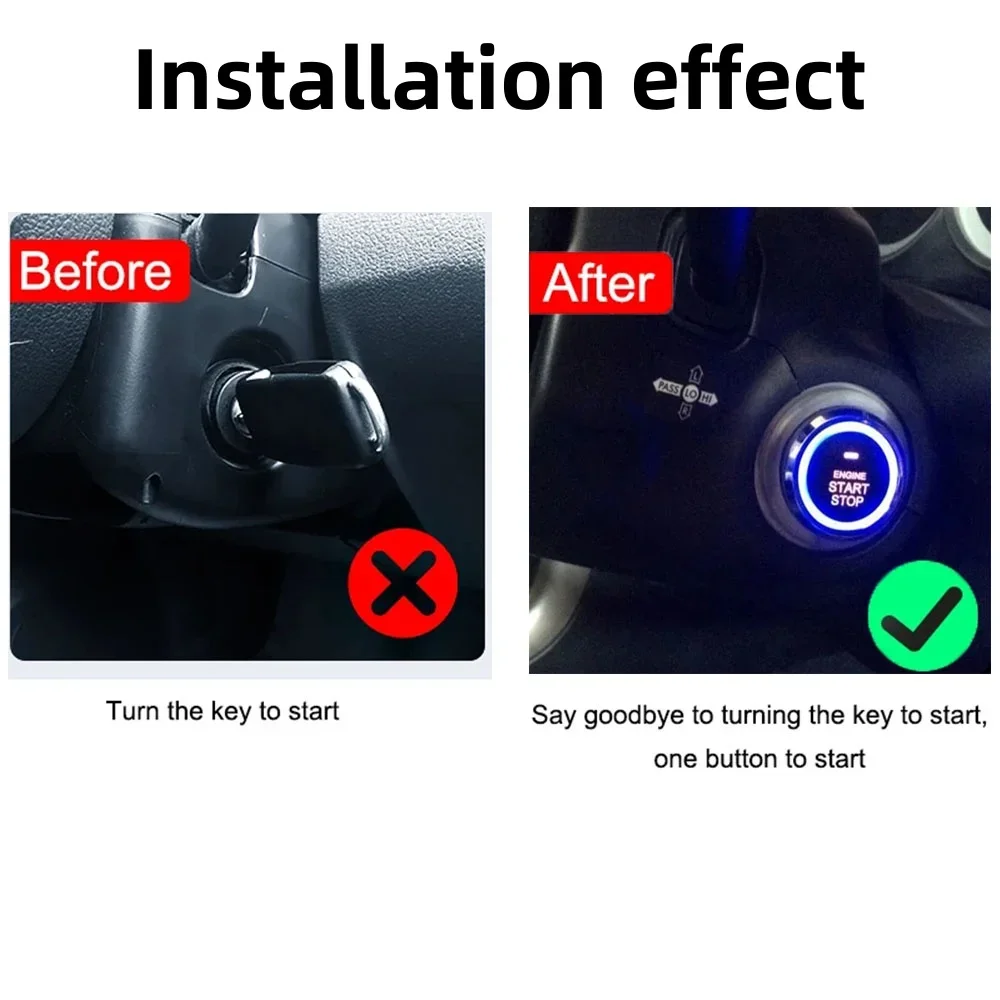 Phone Remote Start kit for Car Alarm With Autostart Engine Start Stop Ignition Button PKE Central Lock Automatic Keyless Entry