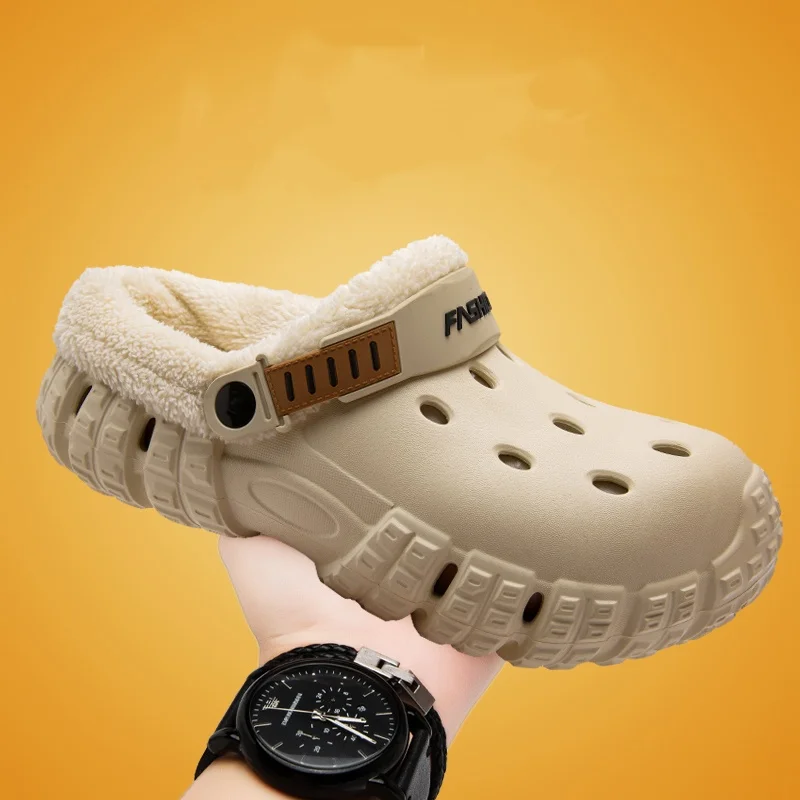 شباشب قطنية للرجال والنساء، مناسبة للارتداء الخارجي في شتاء 2025، أحذية قطنية جديدة للزوجين ذات نعل سميك ودافئة ومبطنة بالقطيفة ومغلقة من الأمام