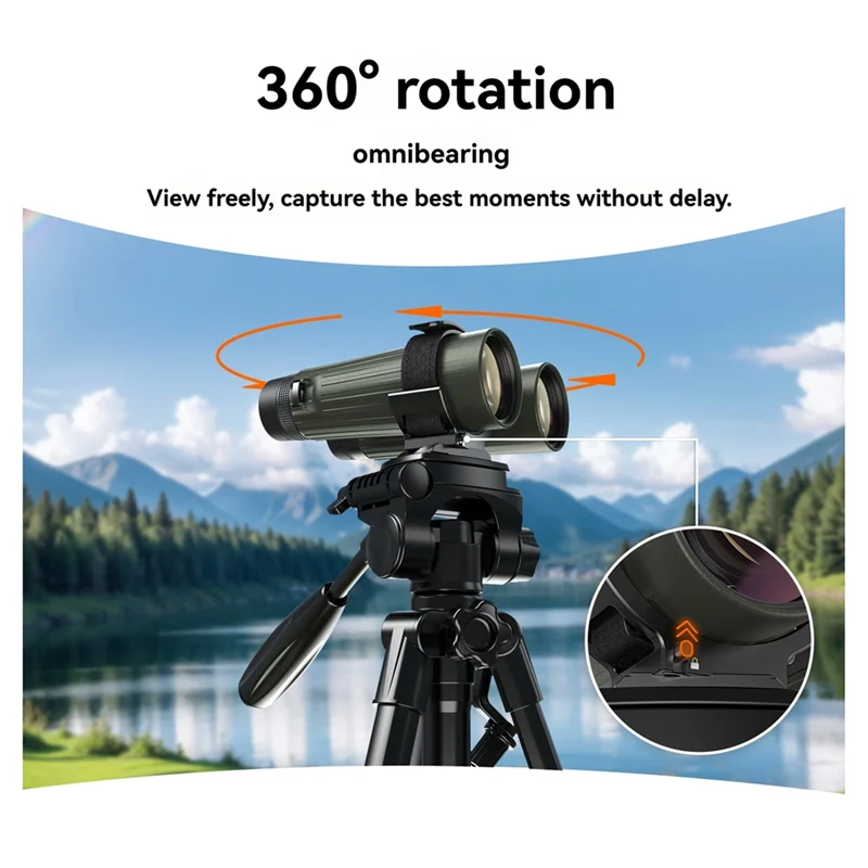 VO-望遠鏡マウント 38MM クイックリリースプレート 1/4 ネジサポート 360 °   回転単眼鏡双眼鏡バックパックマウント
