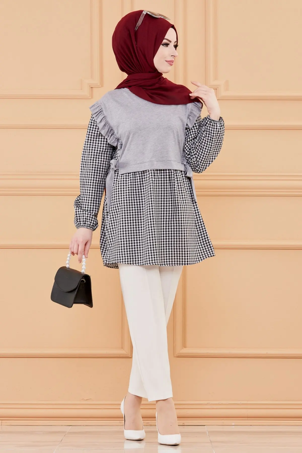 

Women Tunic Muslim Women Hijab Clothing Muslim Women hijab 2021 Winter Knitwear Sweater Muslim women hijab