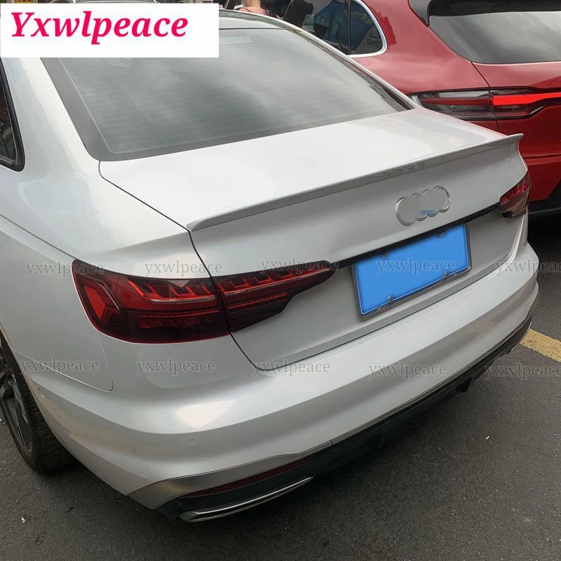 For Audi A4 B9 2017 2018 2019 2020 2021 High Quality ABS Material Colored Rear Trunk Spoiler Car Tail Decorative Accessories