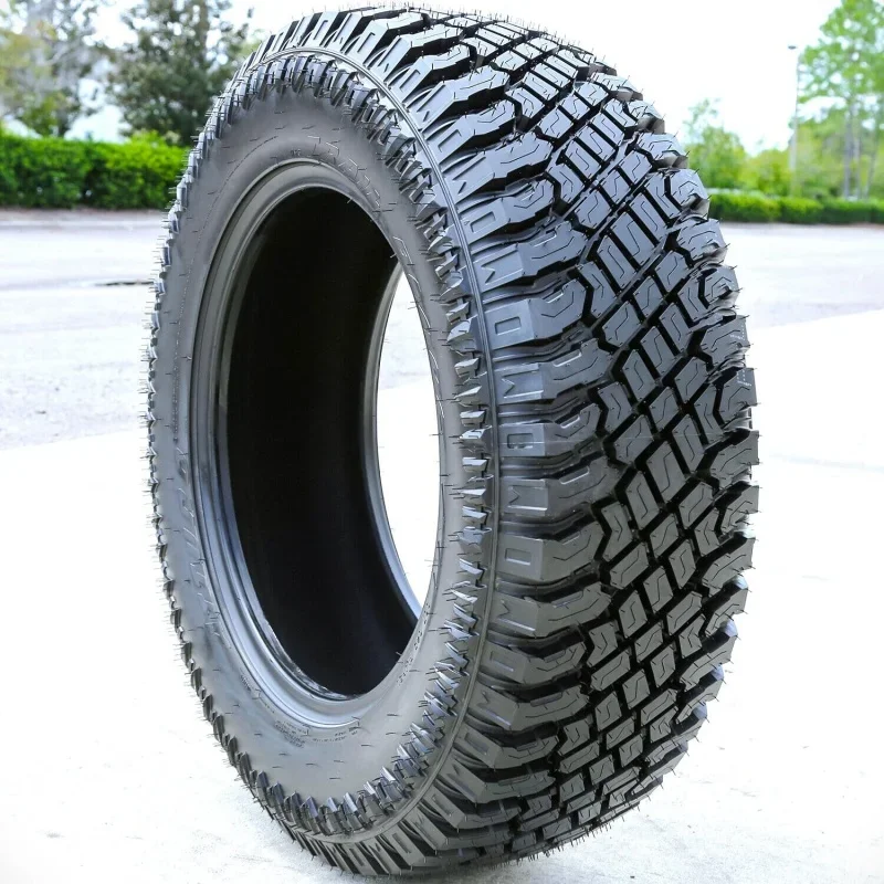 

Hybrid X/T Tires - Quiet Highway Ride with Off-Road Durability, Angled Shoulder, MT and an AT Tires & Linked Tread Blocks, 45K M