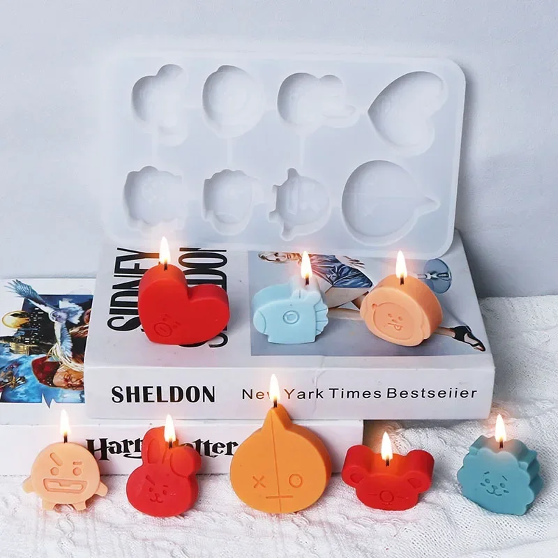 3D Animal Tiantuan Series Aromatic Candle Silicone Mold diy Handmade Soap Gypsum Resin Decoration Molds Holiday Party Gift