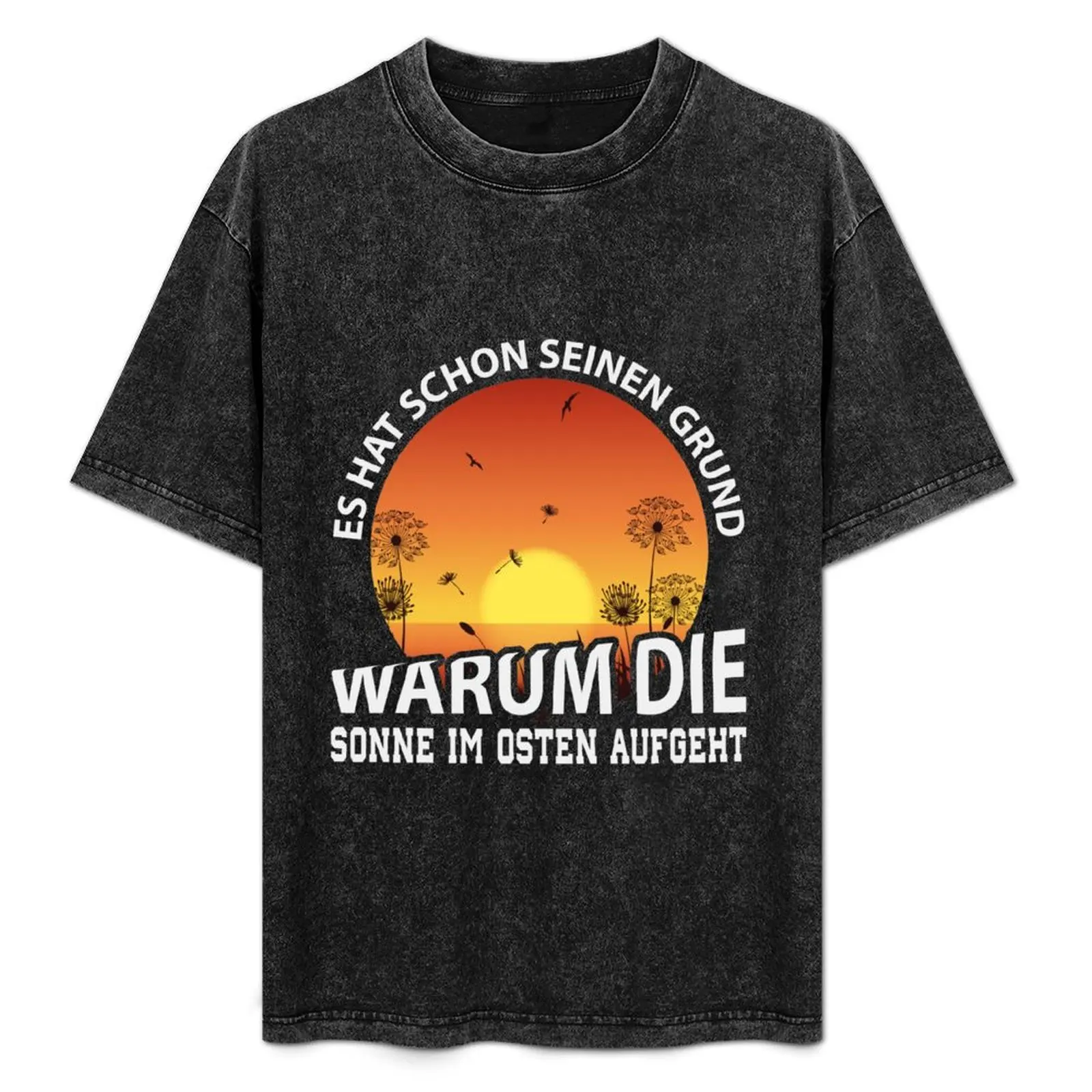 

The sun rises in the east on a present GDR fan T-Shirt Stain Resistant Casual Tee