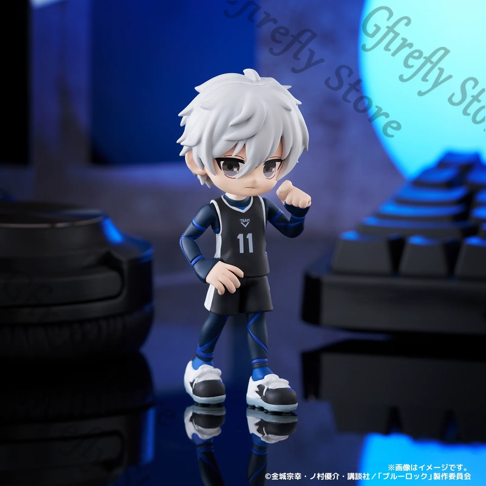 الأزرق قفل أنيمي Q-نسخة التماثيل Isagi Yoichi Chigiri Hyoma Nagi Seishiro Rin Itoshi تأثيري نموذج الحلي مجموعات المرآب #5