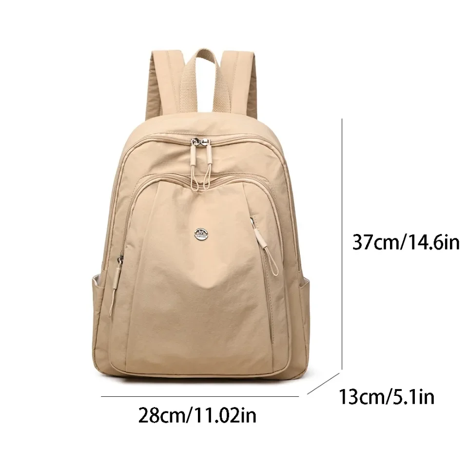 Zaino di alta qualità per donna uomo zaino leggero tinta unita borsa da viaggio per uso quotidiano casual borsa impermeabile multitasche