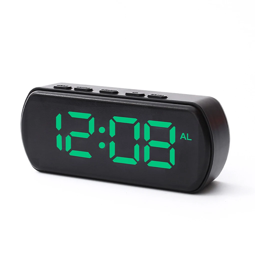 Full Screen Fashionable Electronic Alarm Clock Energy-saving USB Clock Smart LED Digital Alarm Clock white