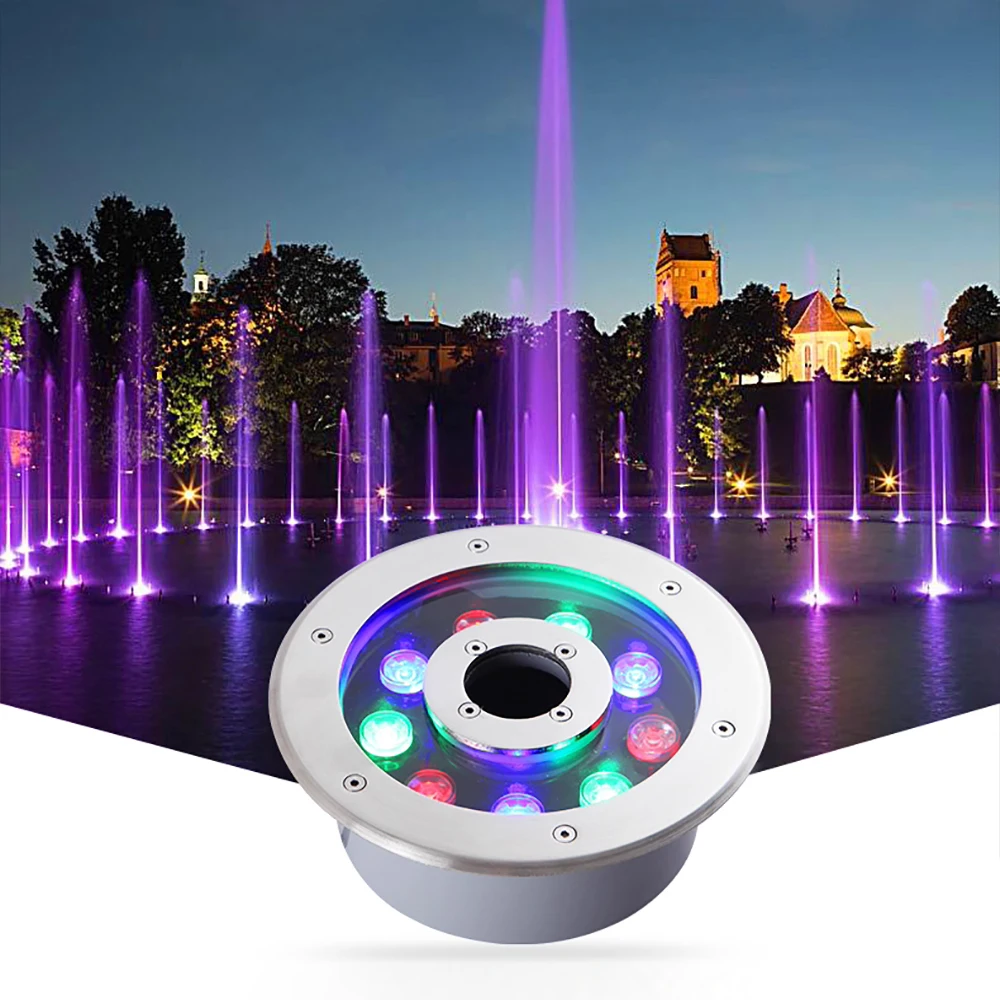 

RGB AC12V24V 3W 6W 9W 12W 15W 18W IP68 Waterproof Swimming Pool Accessories Light Outdoor Submersible Lights for Pond Vase