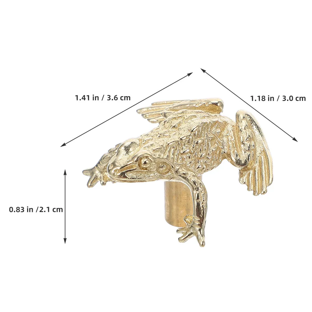 2Pcs Brass Toad Door Pulls Elegant Fortune Symbol Handle for Kitchen Bedroom Living Room Cabinets Drawers Dresser Polished Brass