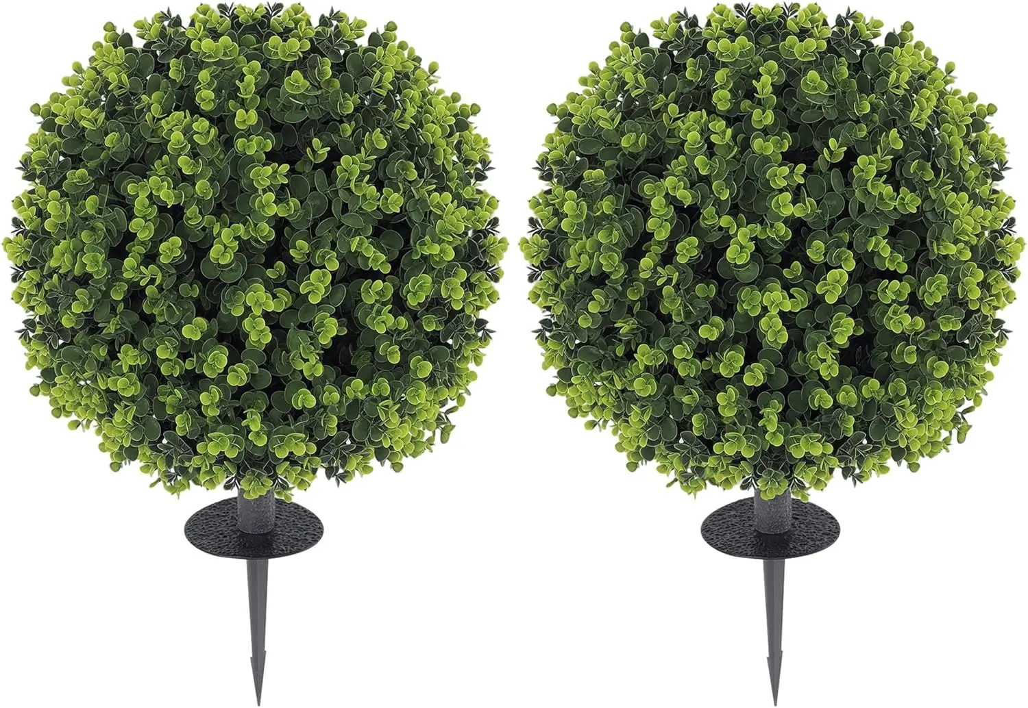 

Искусственные растения для улицы, шар из искусственной живой изгороди (буксвуд) 40 см с интегрированным креплением к земле, устойчивый к УФ-излучению, для использования в помещении и на улице