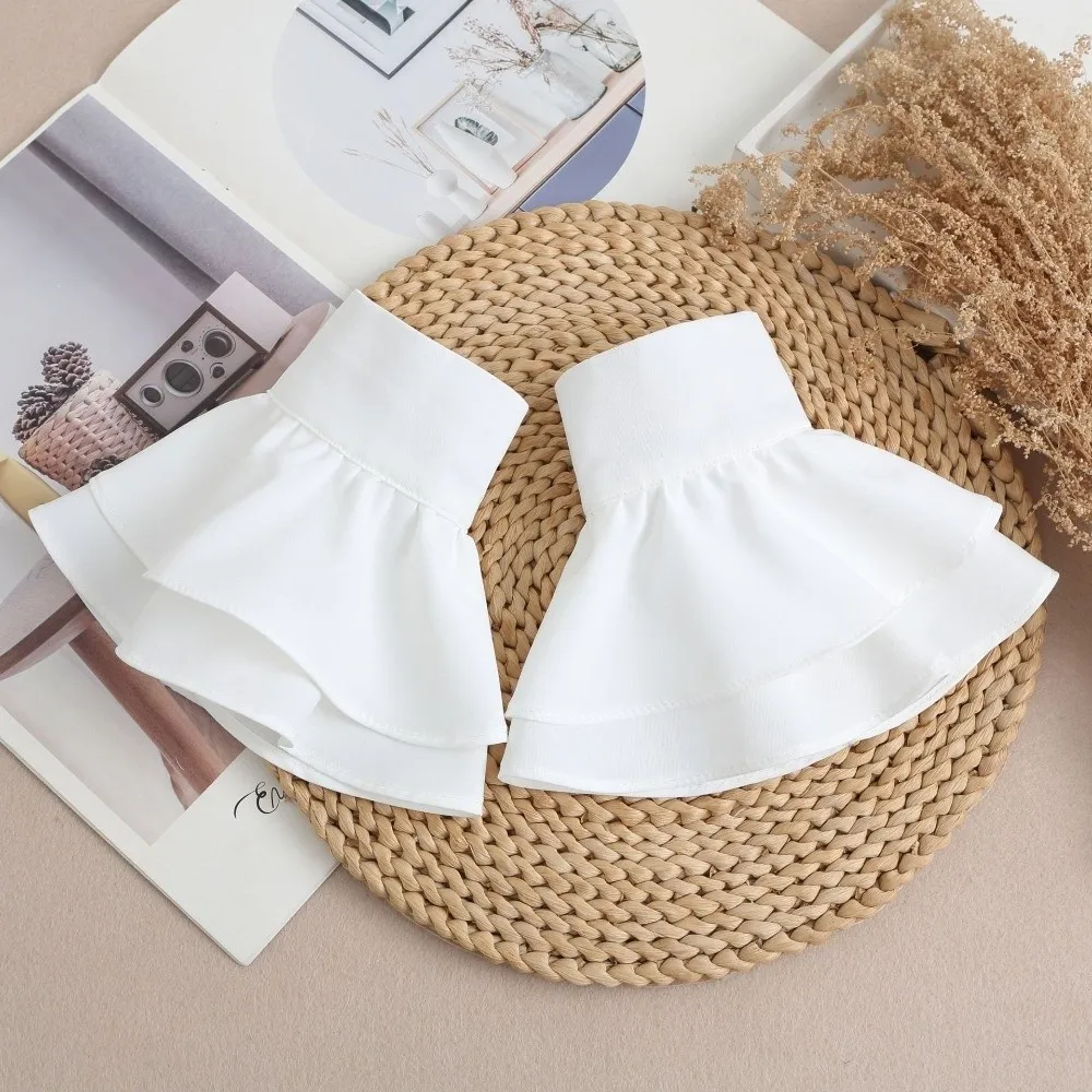 

Модные плиссированные рукава-фальшфлешки с рюшами, съемные манжеты, декоративные рукава-фальшфлешки из шифона для одежды, для девочек и женщин