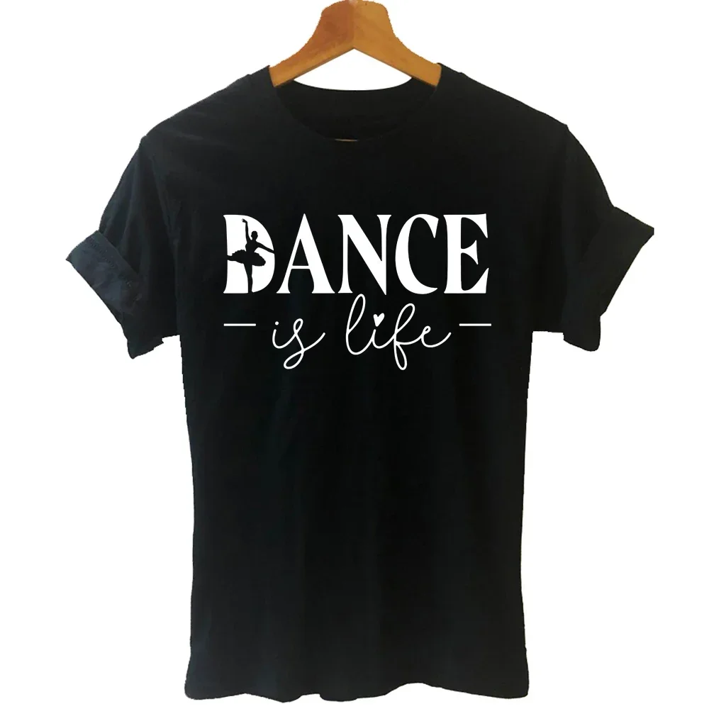 Funny Ballerina Ballet Dancer Dancing T Shirt Graphic Cotton Hip Hop Causal Short Sleeve Birthday Gifts Girl T-shirt Women