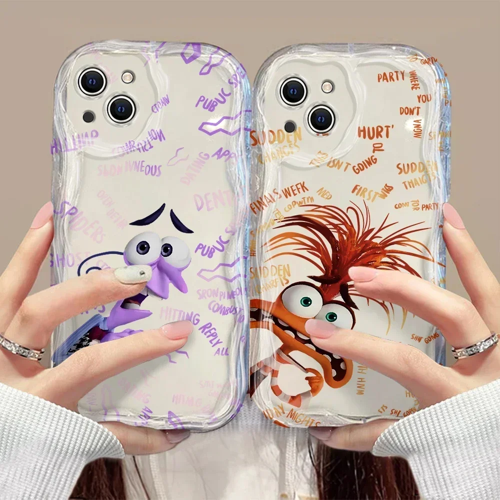 Inside Out 2 Disneys 3D Wave Case For OPPO Realme 12 11 10 9 8 7 7i 6 5 Pro Plus C67 C65 C55 C31 C35 C11 C12 C15 C20 C21Y Cover