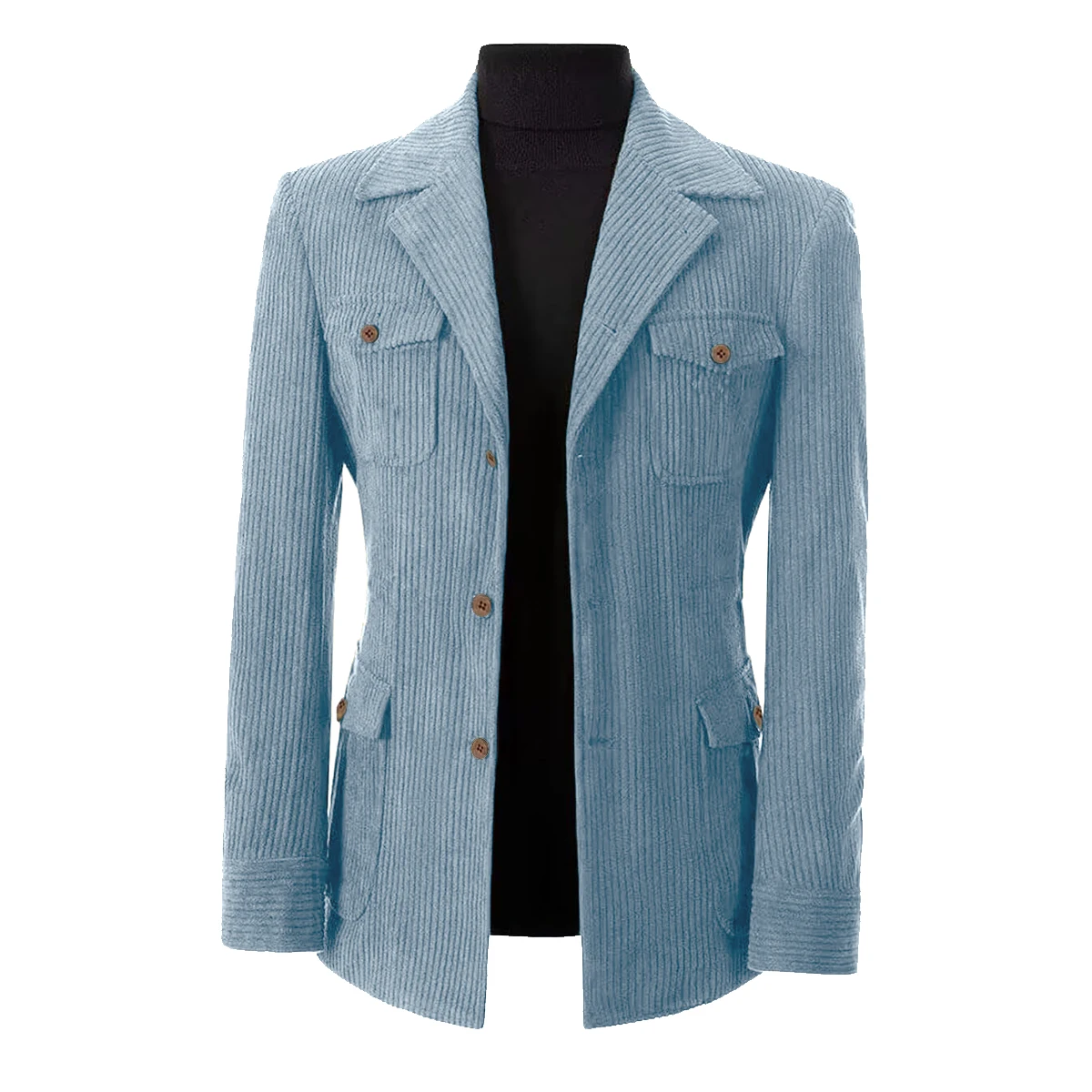 

Men's Blazer Corduroy Single-Breasted Casual Elegant Man Suit Retro New Style Jackets Coat Men's Stage Clothing Clothing